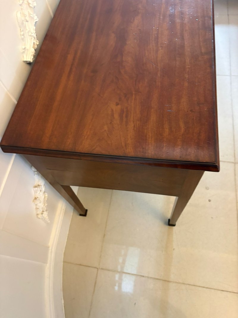 Antique Georgian Mahogany Lowboy / Hall Table / Small Desk - Image 9